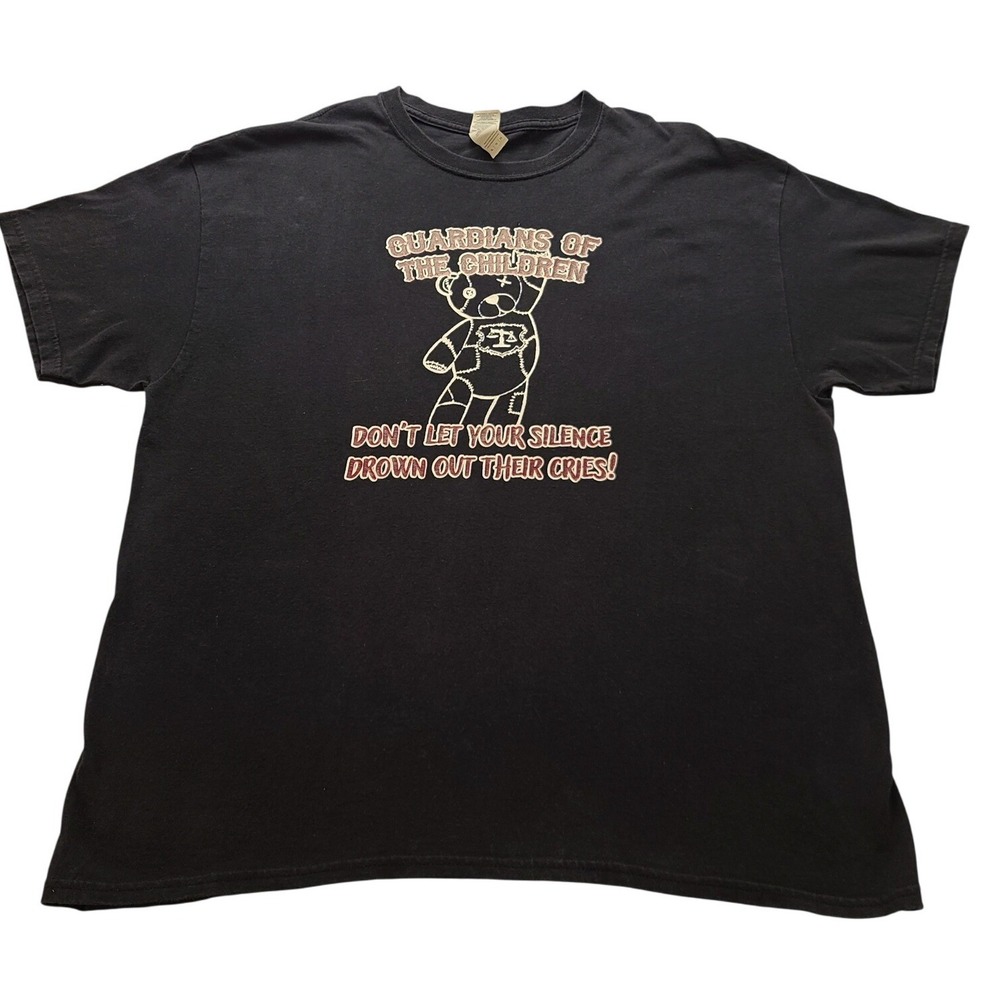 Gildan Guardians of the Children‎ Graphic T-Shirt Black Men's XL Short Sleeve